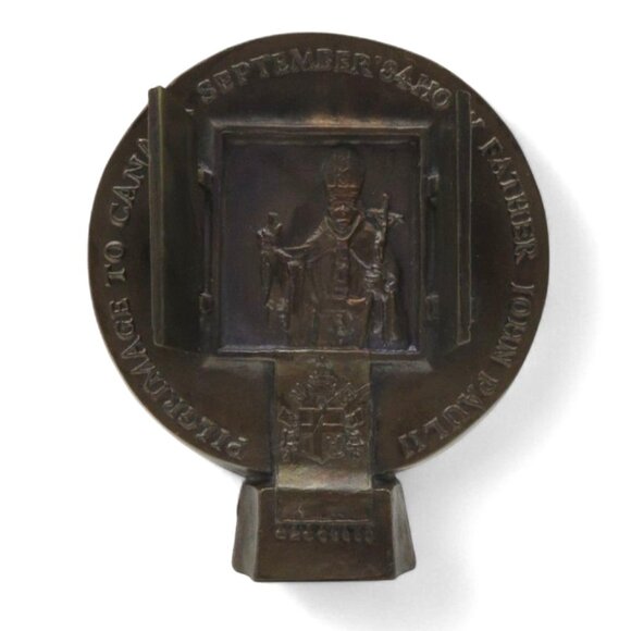 POPE Papal CANADA Visit 1980s Plate And Figure John Paul II - Picture 10 of 11